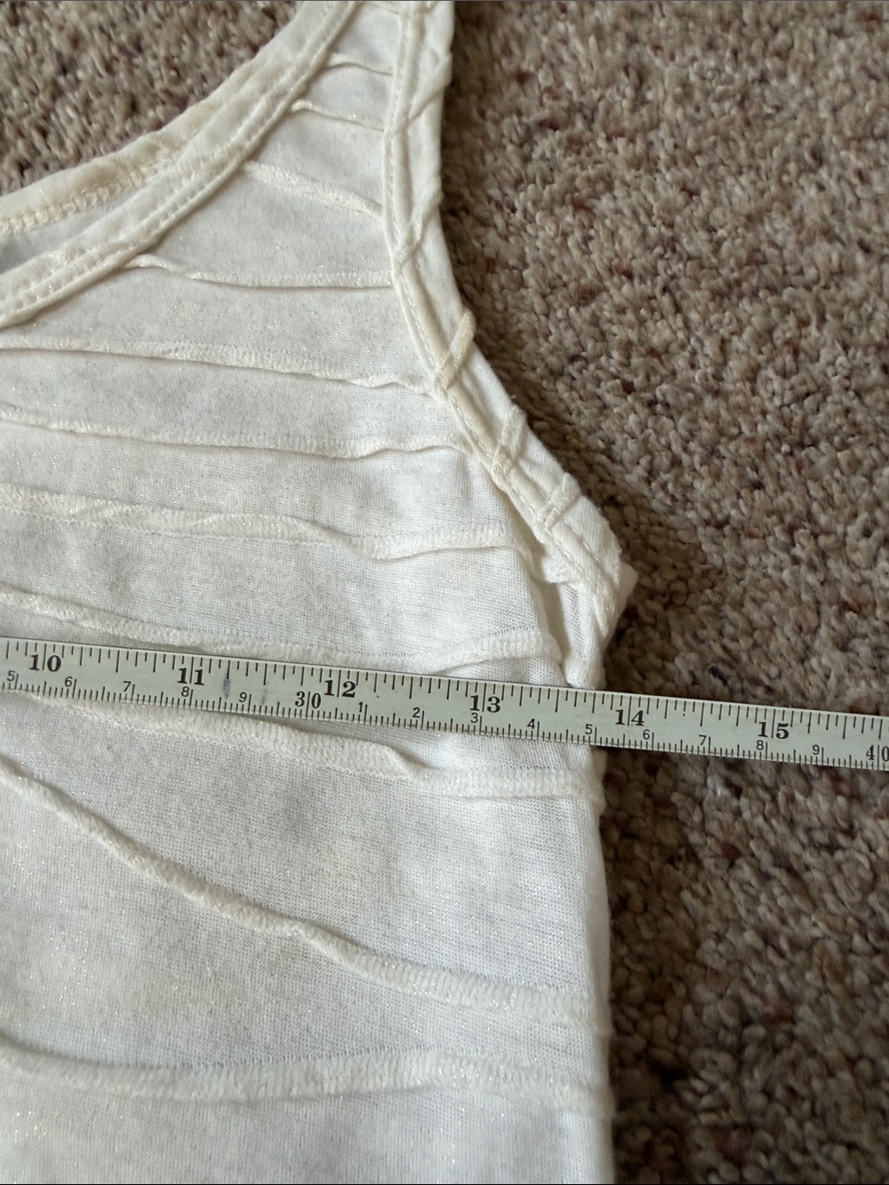 BKE Cream Ribbed Tank Top - Picture 7 of 8
